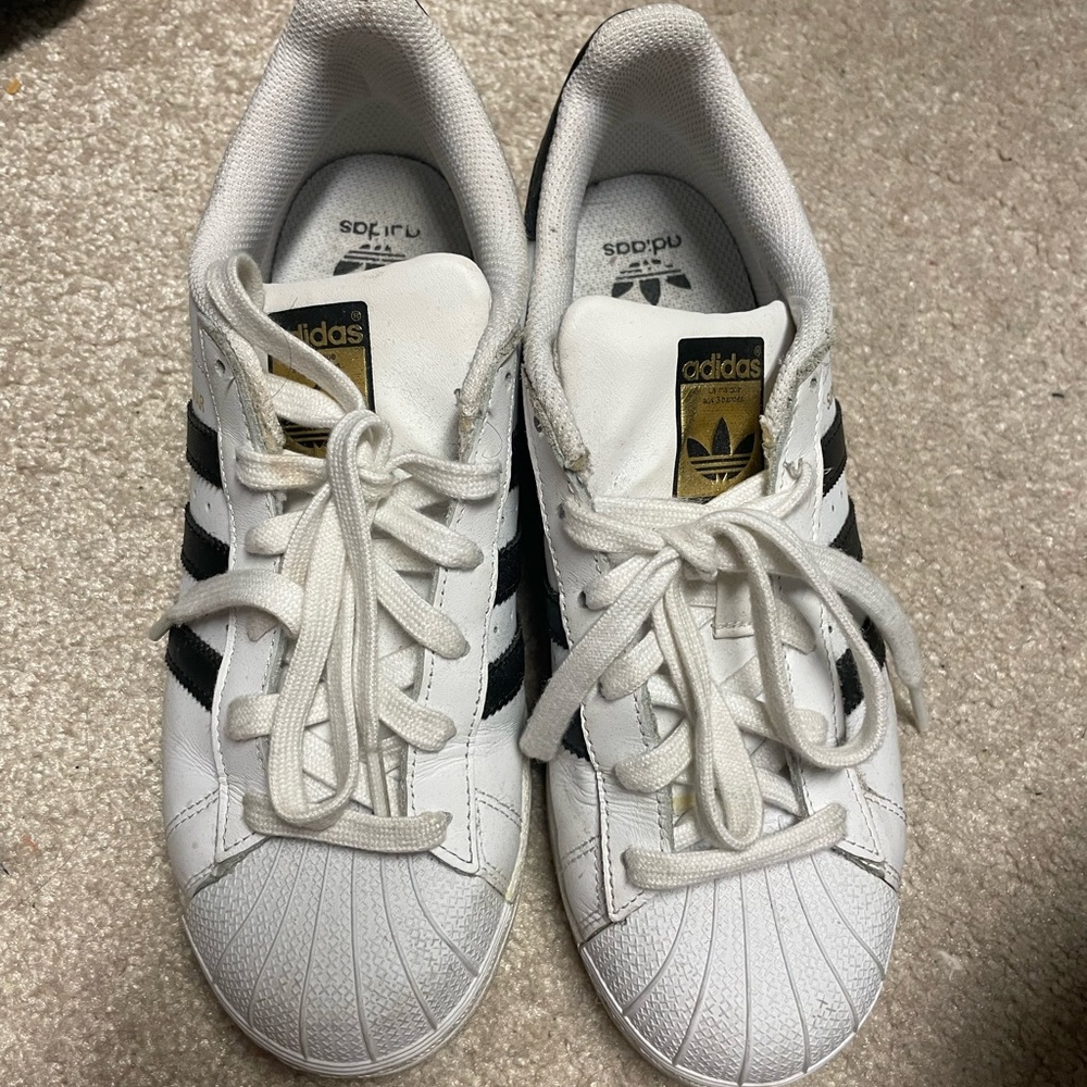 Adidas Classic White and Black Sneakers
